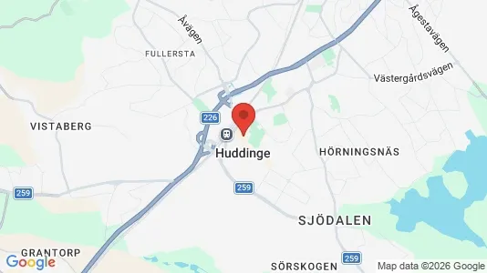 Restauranglokaler att hyra i Huddinge - kort over placeringen
