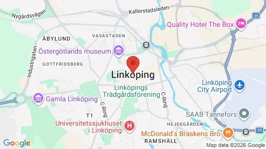 Restauranglokaler att hyra i Linköping - kort over placeringen