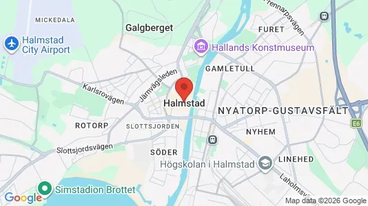 Restauranglokaler att hyra i Halmstad - kort over placeringen