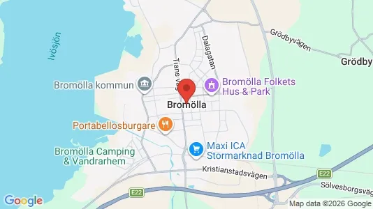 Restauranglokaler att hyra i Bromölla - kort over placeringen