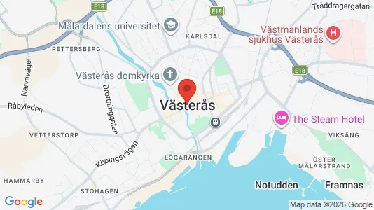 Restauranglokaler till försäljning i Västerås - kort over placeringen