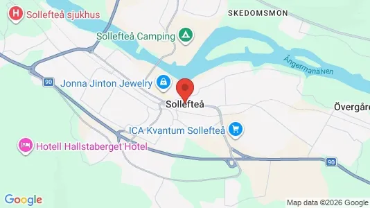 Restauranglokaler att hyra i Sollefteå - kort over placeringen