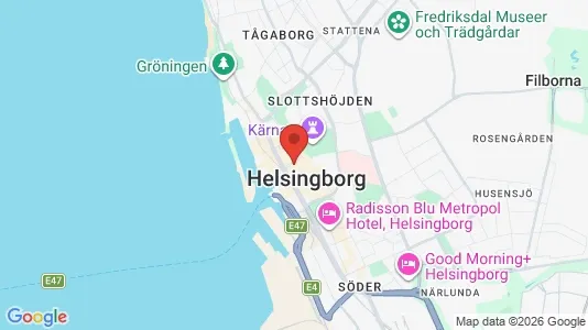 Restauranglokaler att hyra i Helsingborg - kort over placeringen