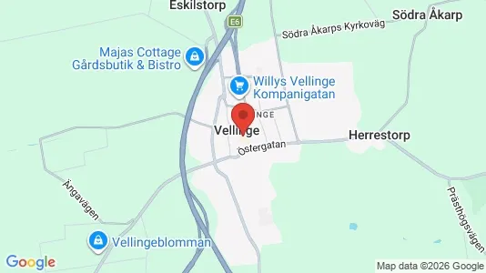 Restauranglokaler till försäljning i Vellinge - kort over placeringen