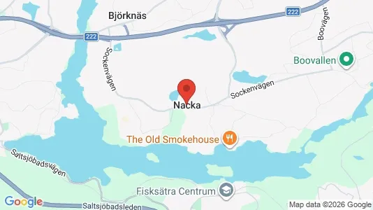 Restauranglokaler till försäljning i Nacka - kort over placeringen