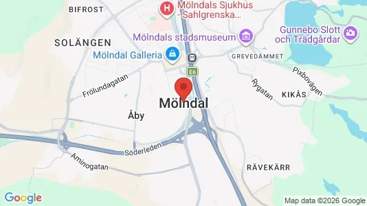 Restauranglokaler till försäljning i Mölndal - kort over placeringen