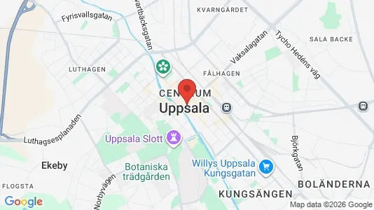 Restauranglokaler att hyra i Uppsala - kort over placeringen