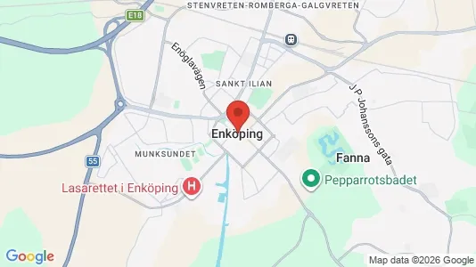 Restauranglokaler att hyra i Enköping - kort over placeringen