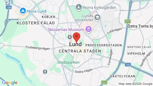 Restauranglokaler att hyra i Lund - kort over placeringen