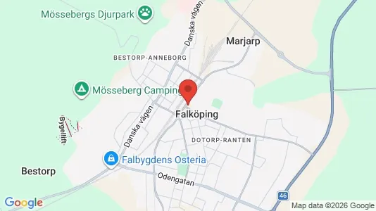 Restauranglokaler att hyra i Falköping - kort over placeringen