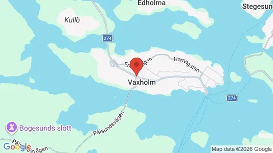 Butikslokaler att hyra i Vaxholm - kort over placeringen