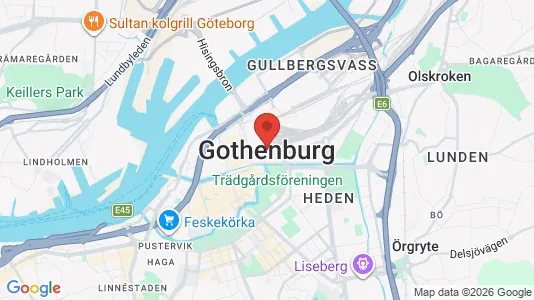 Kontorslokaler att hyra i Göteborg Östra - kort over placeringen