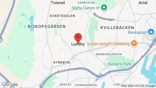 Restauranglokaler att hyra i Lundby - kort over placeringen