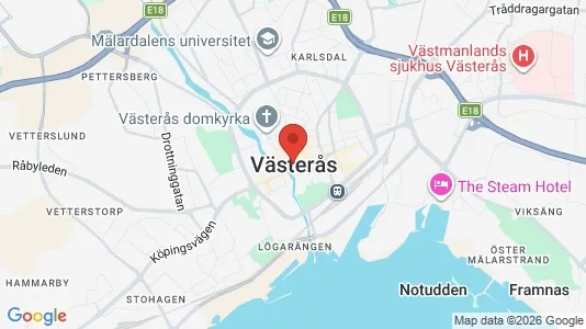 Restauranglokaler att hyra i Västerås - kort over placeringen